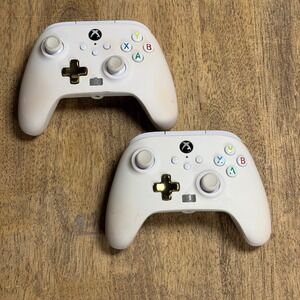 PowerA Wired Controllers for Xbox Series X/S Xbox One PC White Gold 2 Pack